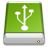 Drive Green USB Icon 48x48 png